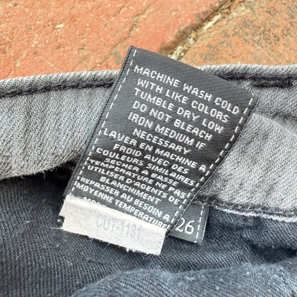 Black Orchid Gray Pinstripe Skinny Jeans | Size 26 | Soft Stretch Denim - Picture 14 of 16